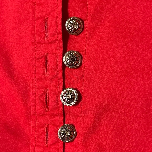 Cato Red Long Sleeve Button Down Dress shirt. Womans size 18W/20W - Picture 8 of 10